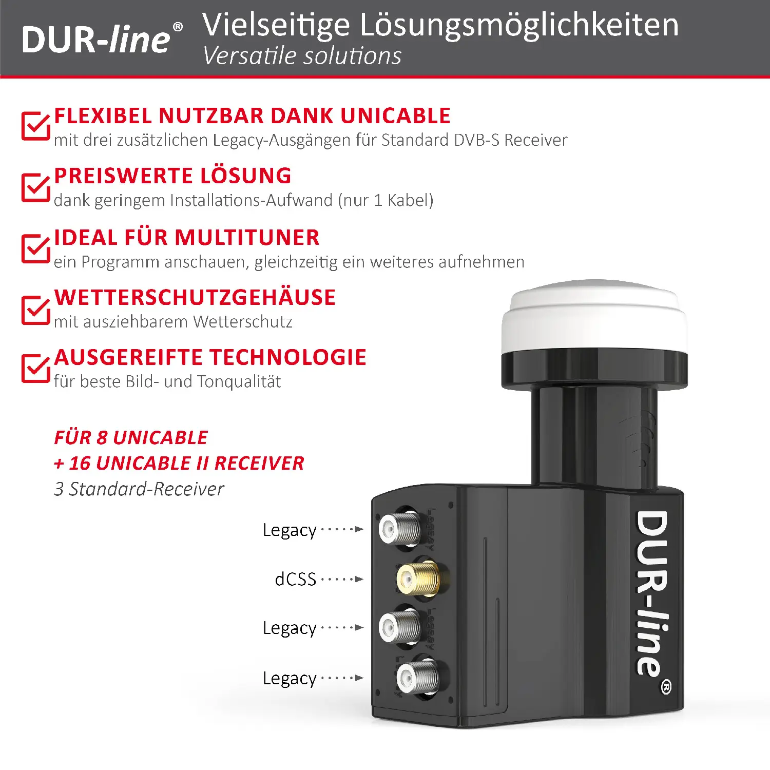 DUR-line UK 124-3L dCSS - Unicable LNB DUR-line UK 124-3L dCSS - Unicable LNB