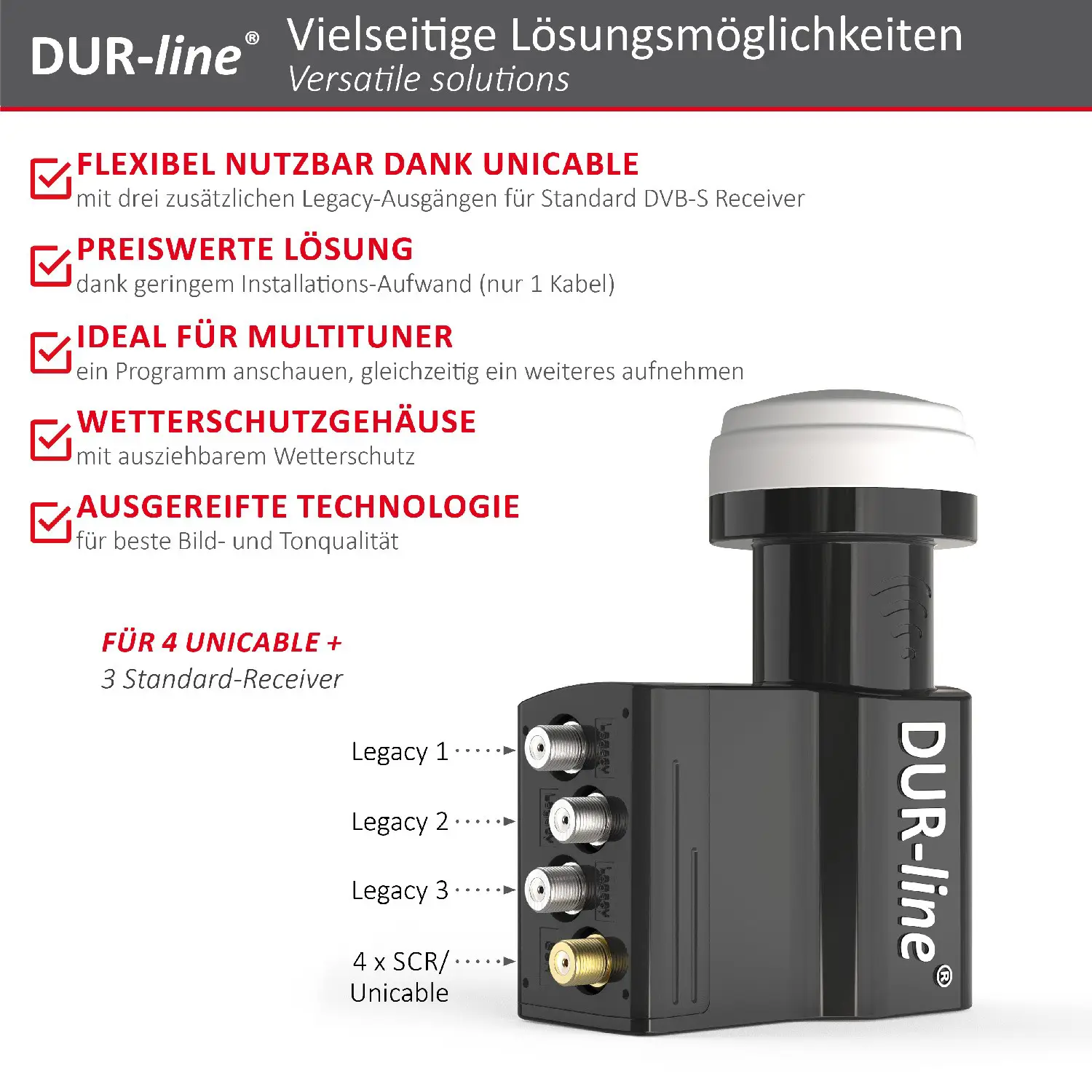 DUR-line UK 104 - Unicable LNB DUR-line UK 104 - Unicable LNB