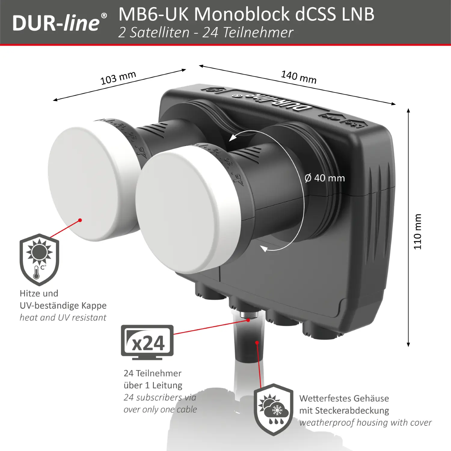DUR-line Monoblock dCSS LNB DUR-line Monoblock dCSS LNB