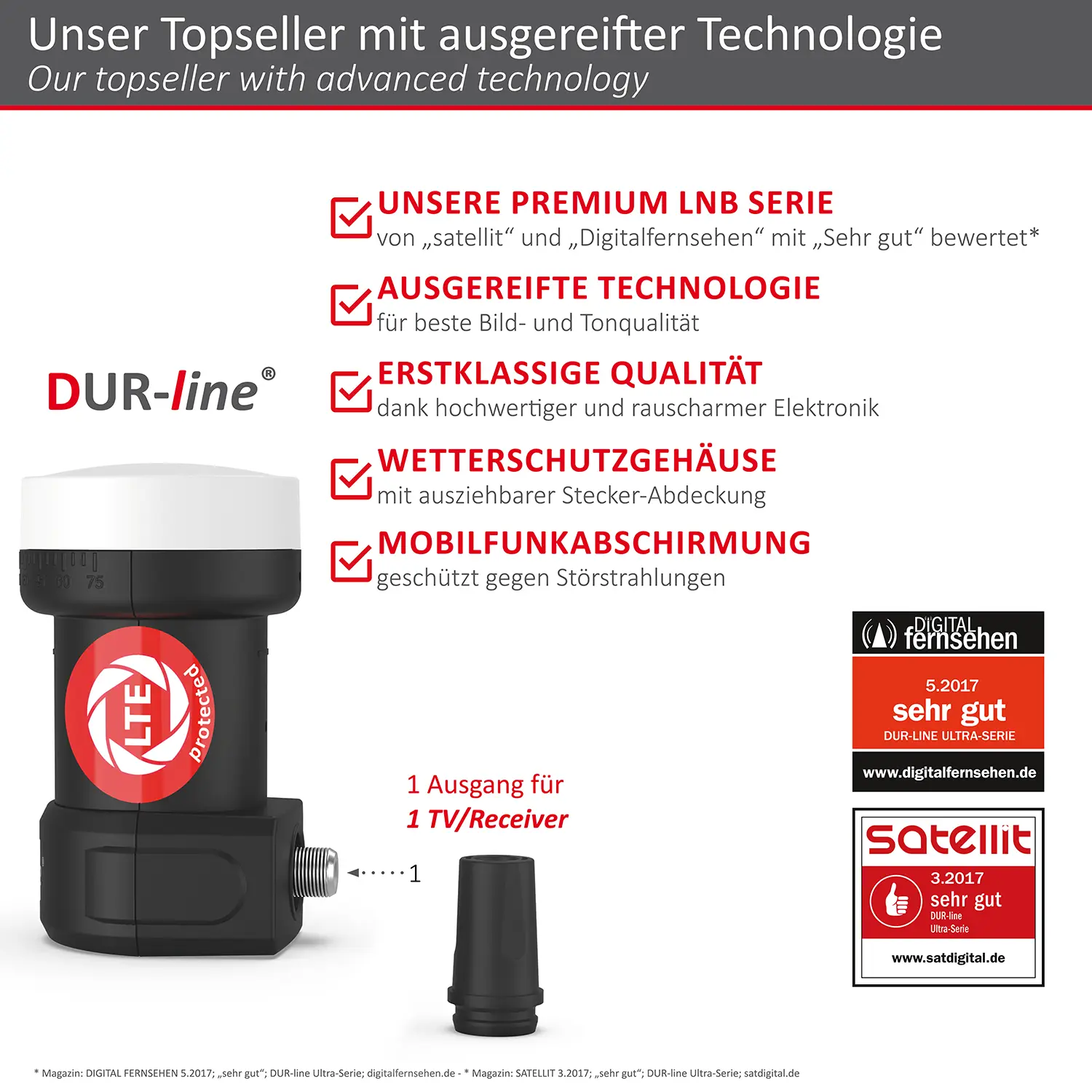 DUR-line +Ultra Single LNB DUR-line +Ultra Single LNB